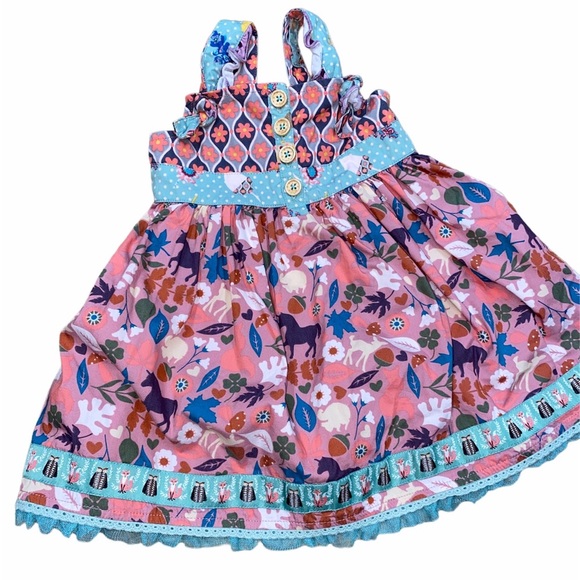 Matilda Jane pink animal forest dress size 18-24 months - Picture 1 of 6